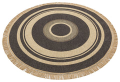 Hasır Görünümlü Kaymaz Renkli Dokuma Modern Kilim Halı