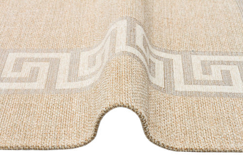 Hasır Görünümlü Kaymaz Renkli Dokuma Modern Kilim Halı