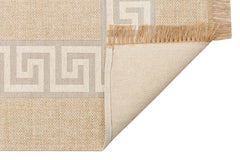 Hasır Görünümlü Kaymaz Renkli Dokuma Modern Kilim Halı
