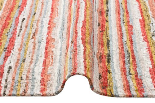 Hasır Görünümlü Kaymaz Renkli Dokuma Modern Kilim Halı