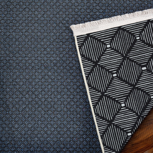 Gri Geometrik Modern Etnik Desenli Halı  | Makinada Yıkanabilir | Hav Toz Vermez | Leke Tutmayan | Kaymaz Taban | Dijital Makine Baskı | Salon Yolluk Mutfak Halısı