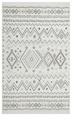 Yıkanabilir Çift Taraflı Modern Desenli Dokuma Kilim
