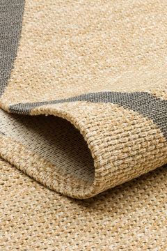 Hasır Görünümlü Kaymaz Renkli Dokuma Modern Kilim Halı