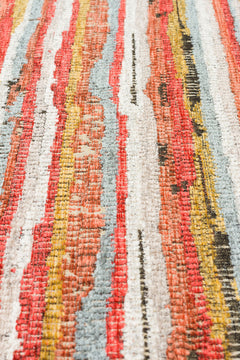Hasır Görünümlü Kaymaz Renkli Dokuma Modern Kilim Halı