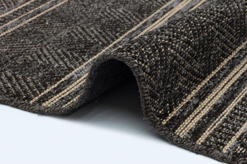Halınet Long Beach Antrasit Geometrik Polyester Makine Halısı