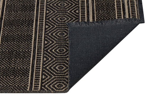 Halınet Long Beach Antrasit Geometrik Polyester Makine Halısı
