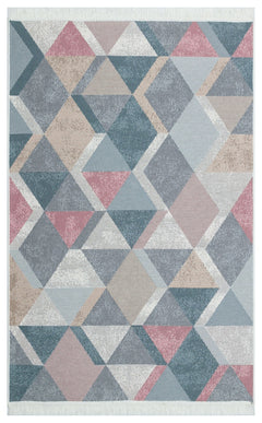 Yıkanabilir Çift Taraflı Modern Desenli Dokuma Kilim