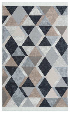Yıkanabilir Çift Taraflı Modern Desenli Dokuma Kilim