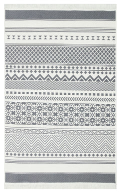 Yıkanabilir Çift Taraflı Modern Desenli Dokuma Kilim