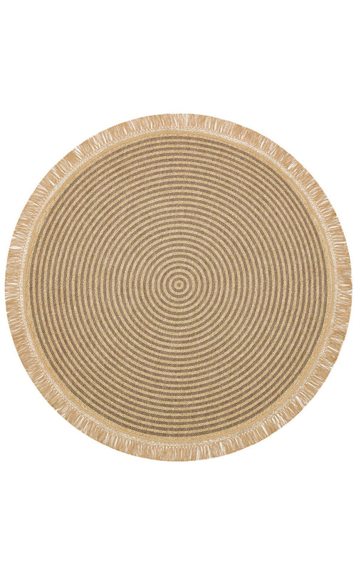 Hasır Görünümlü Kaymaz Renkli Dokuma Modern Kilim Halı