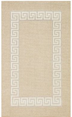 Hasır Görünümlü Kaymaz Renkli Dokuma Modern Kilim Halı