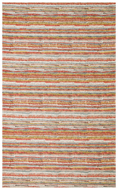 Hasır Görünümlü Kaymaz Renkli Dokuma Modern Kilim Halı