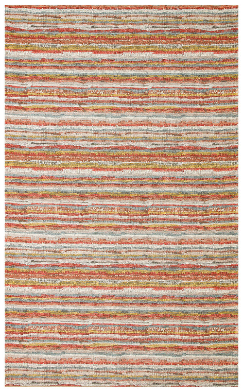 Hasır Görünümlü Kaymaz Renkli Dokuma Modern Kilim Halı