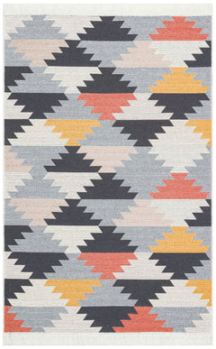 Yıkanabilir Çift Taraflı Modern Desenli Dokuma Kilim