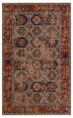 Anadolu Antik Desenli Yıkanabilir Kaymaz Tabanlı Etnik Kilim