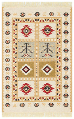 Yıkanabilir Çift Taraflı Modern Desenli Dokuma Kilim