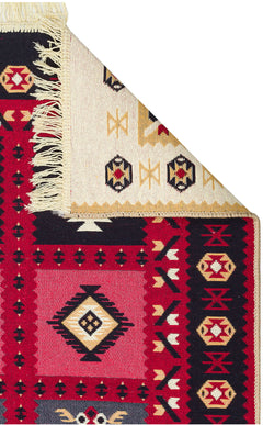 Yıkanabilir Çift Taraflı Modern Desenli Dokuma Kilim