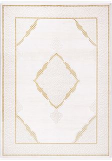 Abstract Framed Çerçeveli Pamuk Makine Halısı