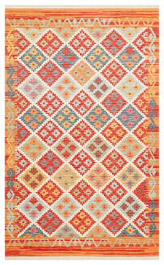 Yıkanabilir Çift Taraflı Kullanıma Uygun Yumuşak Tuşeli Otantik Kilim