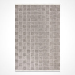 Bej Modern Polyester Makine Halısı