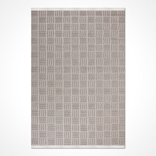 Bej Modern Polyester Makine Halısı