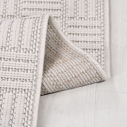 Beyaz Modern Polyester Makine Halısı