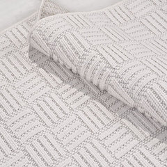 Beyaz Modern Polyester Makine Halısı