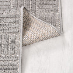 Gri Modern Polyester Makine Halısı