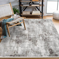 Keira Gri Modern Akrilik Makine Halısı