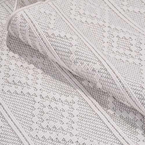 Beyaz Modern Polyester Makine Halısı