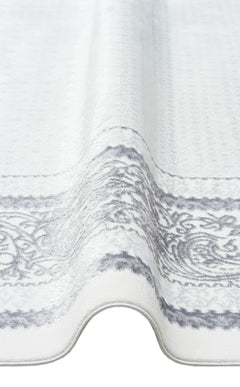 Anuradha Gri Çerçeveli Polyester Makine Halısı