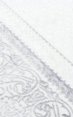 Anuradha Gri Çerçeveli Polyester Makine Halısı