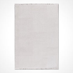 Beyaz Modern Polyester Makine Halısı