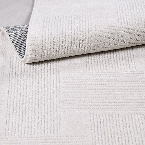 Beyaz Modern Polyester Makine Halısı