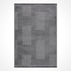 Gri Modern Polyester Makine Halısı