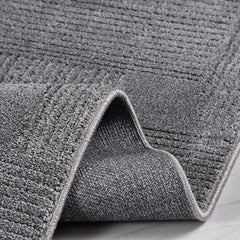 Gri Modern Polyester Makine Halısı
