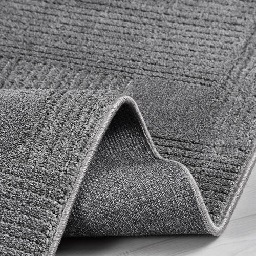 Gri Modern Polyester Makine Halısı