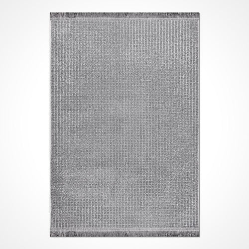 Beyaz Modern Polyester Makine Halısı
