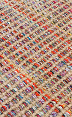 Jüt ve Polyester ile Üretilen Çift Taraflı Modern Kilim