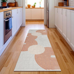 Geometrik Modern Pamuklu Yıkanabilir Dijital Baskılı Alan Halısı