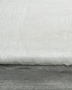 Traci Krem Düz Peluş Yumuşak Halı
