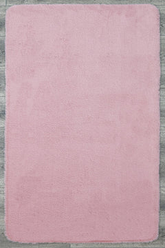 Waymon Pembe Düz Peluş Yumuşak Halı