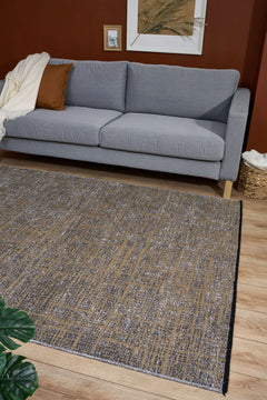 Halınet Raleigh Gri Geometrik Polyester Makine Halısı