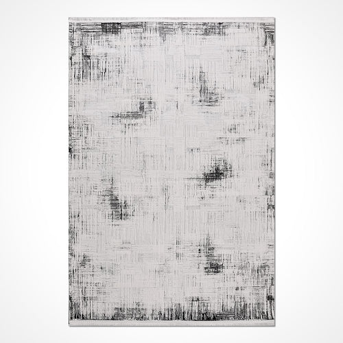 Gri Modern Polyester Makine Halısı