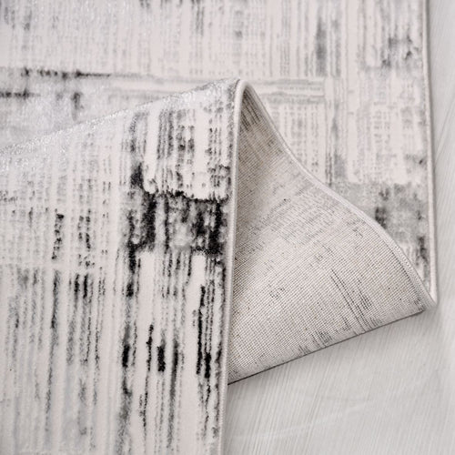 Gri Modern Polyester Makine Halısı