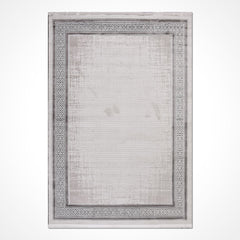 Gri Çerçeveli Akrilik Makine Halısı