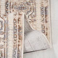 Kahverengi Çerçeveli Polyester Makine Halısı