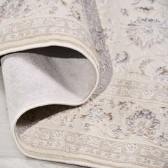 Krem Çerçeveli Polyester Makine Halısı