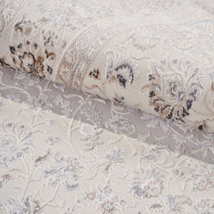Krem Çerçeveli Polyester Makine Halısı