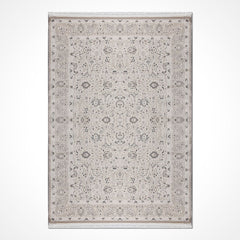 Krem Çerçeveli Polyester Makine Halısı